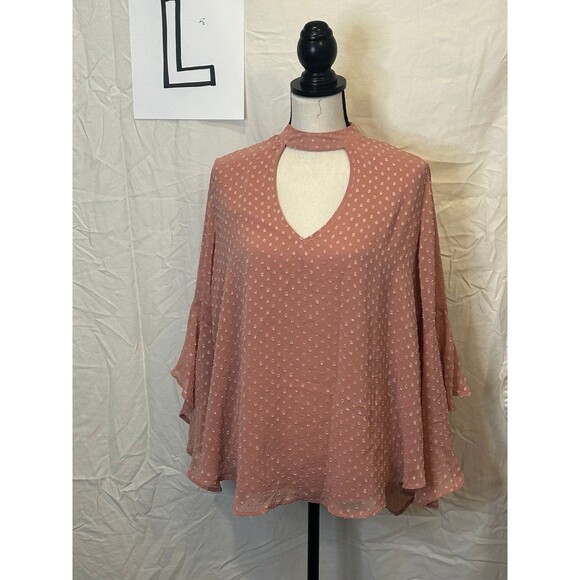 NWT Large blush boho chic blouse - Picture 2 of 4